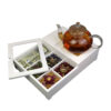 Boîte de Rangement pour Sachets de Thé en Bois avec Chauffe-Sachet Baran