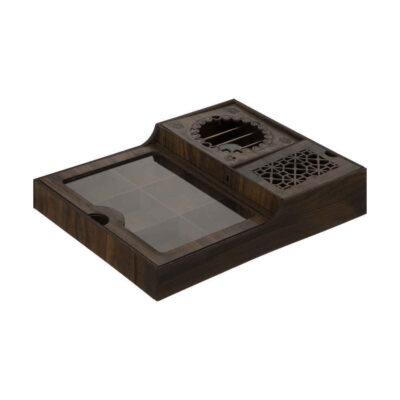 Boîte de Rangement pour Sachets de Thé en Bois avec Chauffe-Sachet Hamta