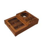 Boîte de Rangement pour Sachets de Thé en Bois avec Chauffe-Sachet Mahdis