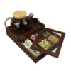 Boîte de Rangement pour Sachets de Thé en Bois avec Chauffe-Sachet Mahyas