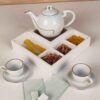 Boîte de Rangement pour Sachets de Thé en Bois avec Chauffe-Sachet Maral