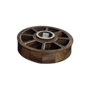 Boîte de Rangement pour Sachets de Thé en Bois avec Chauffe-Sachet Mehrsa