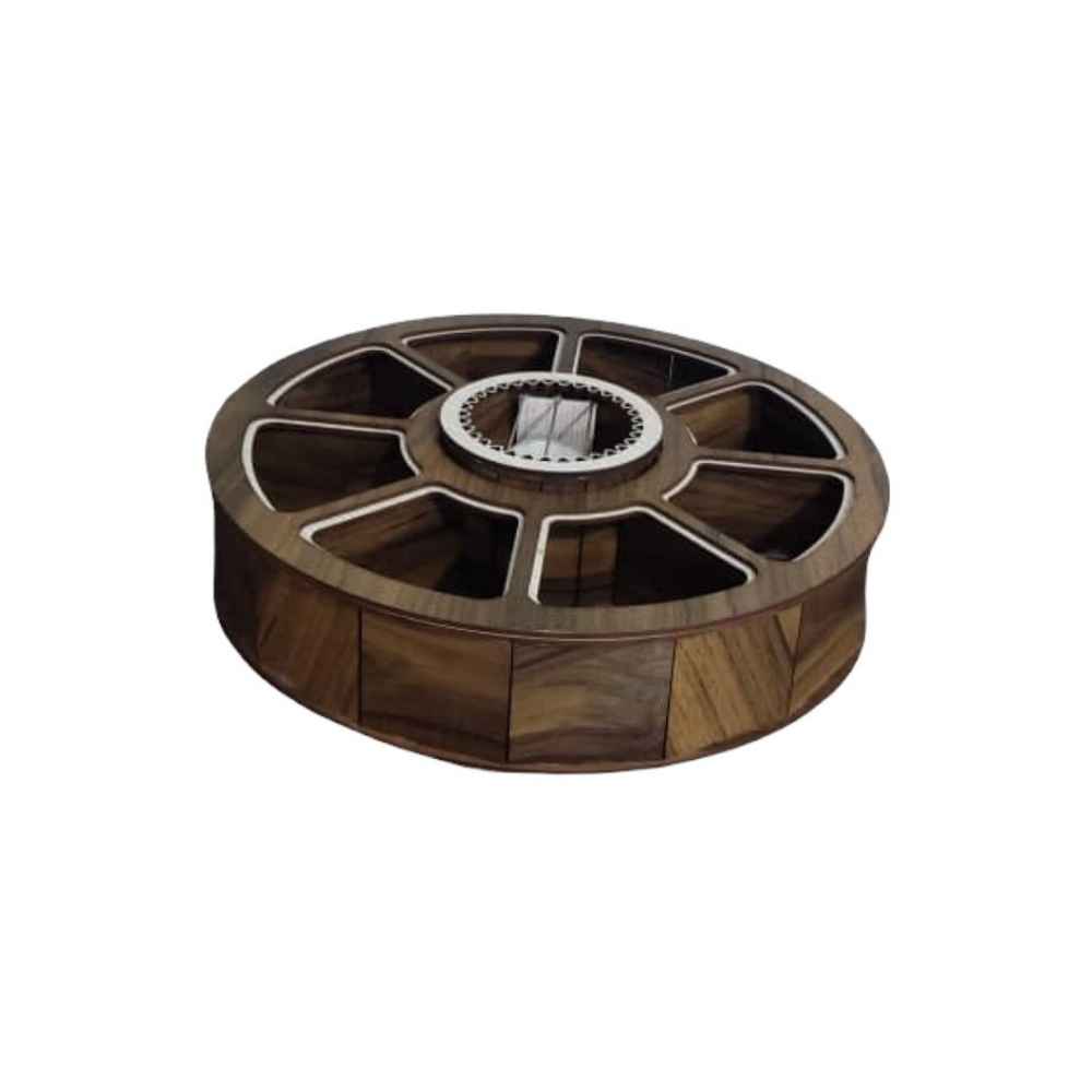 Boîte de Rangement pour Sachets de Thé en Bois avec Chauffe-Sachet Mehrsa