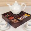 Boîte de Rangement pour Sachets de Thé en Bois avec Chauffe-Sachet Mina