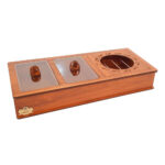 Boîte de Rangement pour Sachets de Thé en Bois avec Chauffe-Sachet Narges