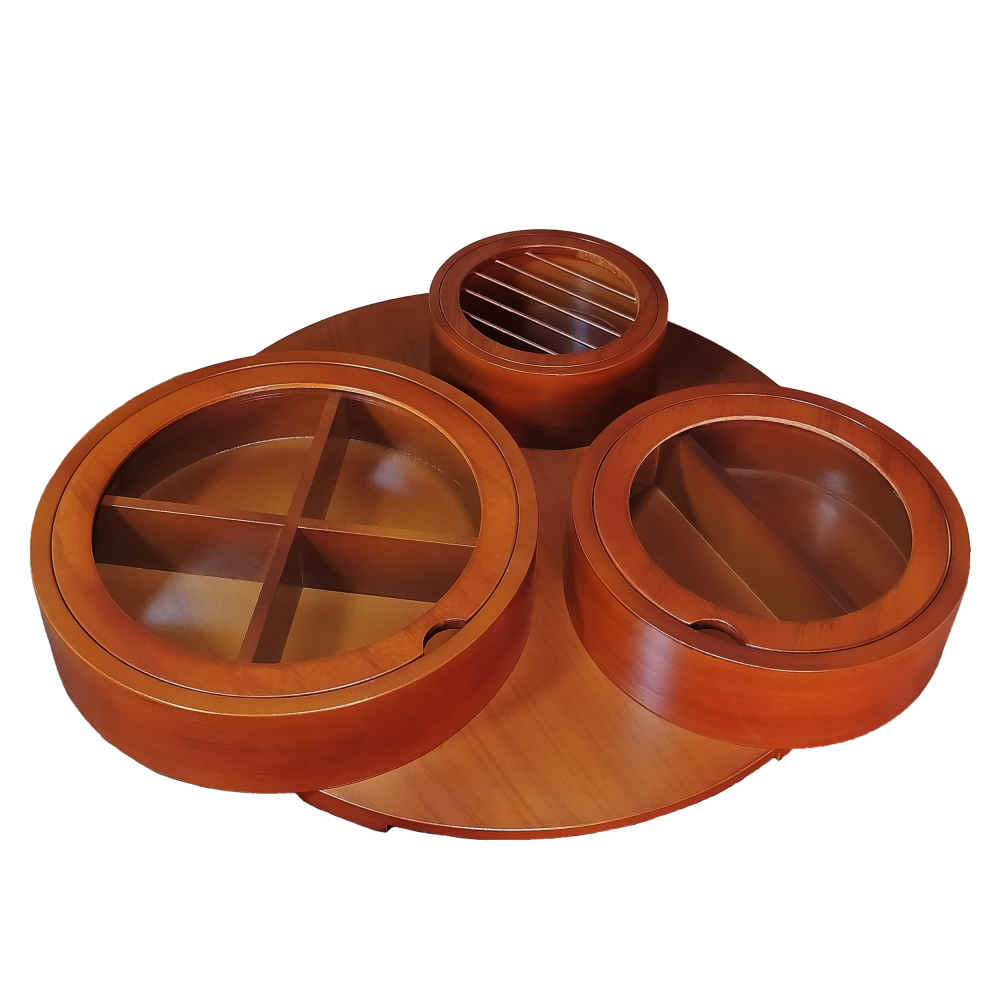 Boîte de Rangement pour Sachets de Thé en Bois avec Chauffe-Sachet Shahrzad