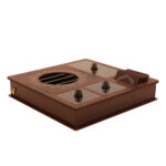 Boîte de Rangement pour Sachets de Thé en Bois avec Chauffe-Sachet Sogand