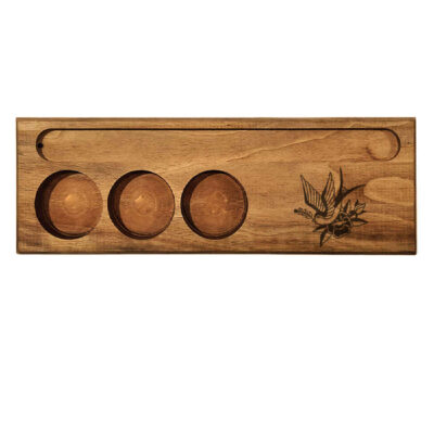 Porte-bougie en bois rustique décor de table persan Azadi