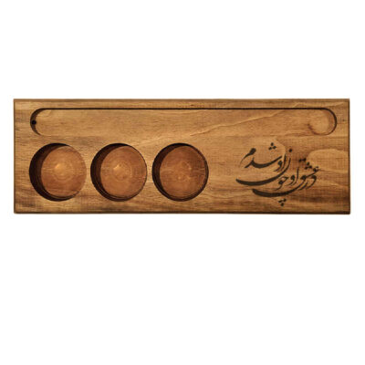 Porte-bougie en bois rustique décor de table persan Eshgh
