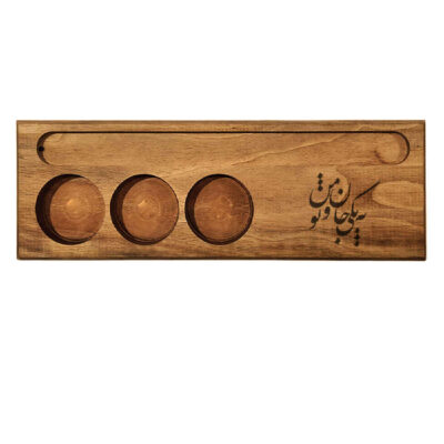 Porte-bougie en bois rustique décor de table persan Jan