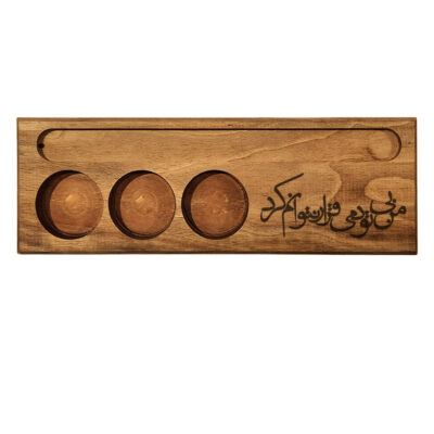 Porte-bougie en bois rustique décor de table persan Man Bi To