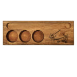 Porte-bougie en bois rustique décor de table persan Sher