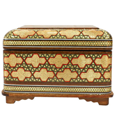 Boîte à bijoux en bois artisanale avec design persan Khatam – Rana
