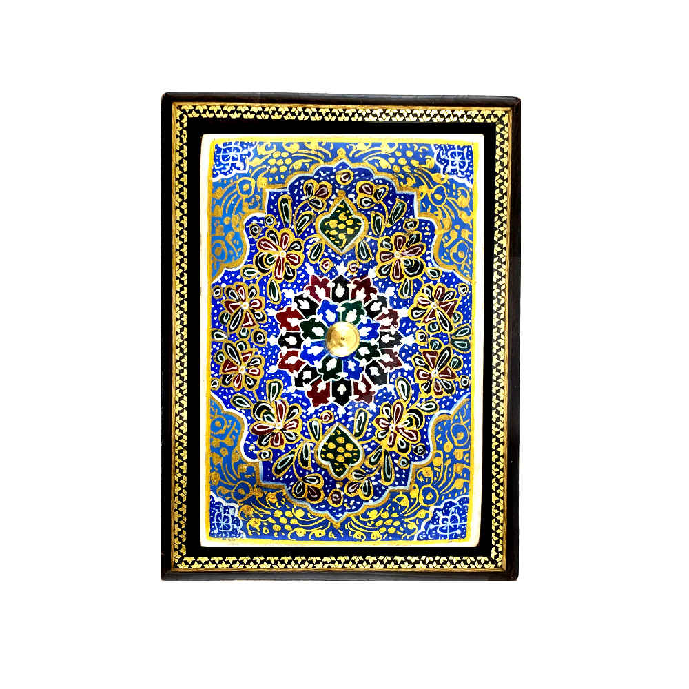 Boîte à bijoux en bois artisanale avec design persan Khatam - Yalda