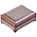 Boîte à bijoux en bois artisanale avec design persan Khatam – Atoosa
