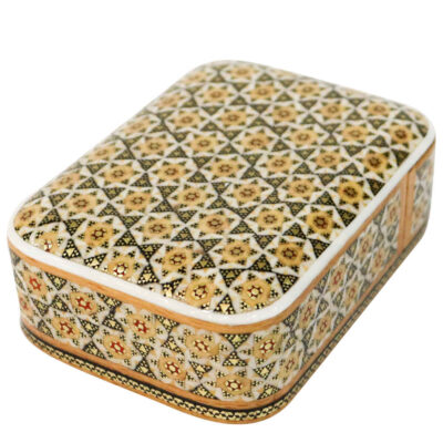 Boîte à cartes en bois persane – Hana émaillée Khatam