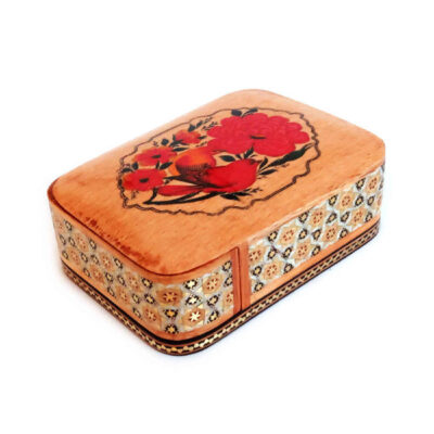 Boîte à cartes en bois persane – Raha émaillée Khatam