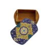 Boîte à cartes en bois persane - Raya émaillée Khatam