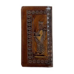 Portefeuille long en cuir persan pour hommes avec Design Kohan