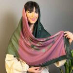 Persian Artistic Print Scarf for Women – Luxe and Vibrant Negarina Design