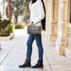 Sac à bandoulière en cuir luxueux fait à la main - Modèle Petos