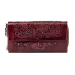 Portefeuille long en cuir persan pour femmes avec Design Tajli