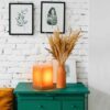 Lampe de sel persane cube – design Dara fait main avec base en bois