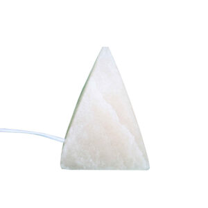 Lampe pyramide de sel – design naturel en pierre fait main