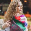 Foulard Miniature en Soie pour Femme - Motif Artistique, Luxueux et Vibrant Solh