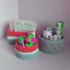 Ensemble de 3 paniers de rangement en crochet modèle Liona