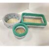Ensemble de 3 paniers de rangement en crochet modèle Zina