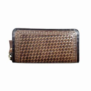 Portefeuille long en cuir persan pour femmes avec Design Hasiri