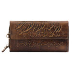 Portefeuille long en cuir persan pour femmes avec Design Sher
