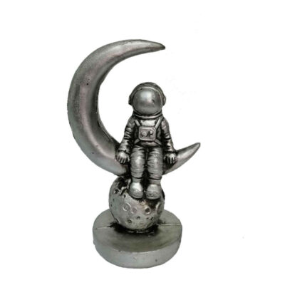 Figurine décorative d’astronaute sur la Lune – Sculpture d’explorateur spatial