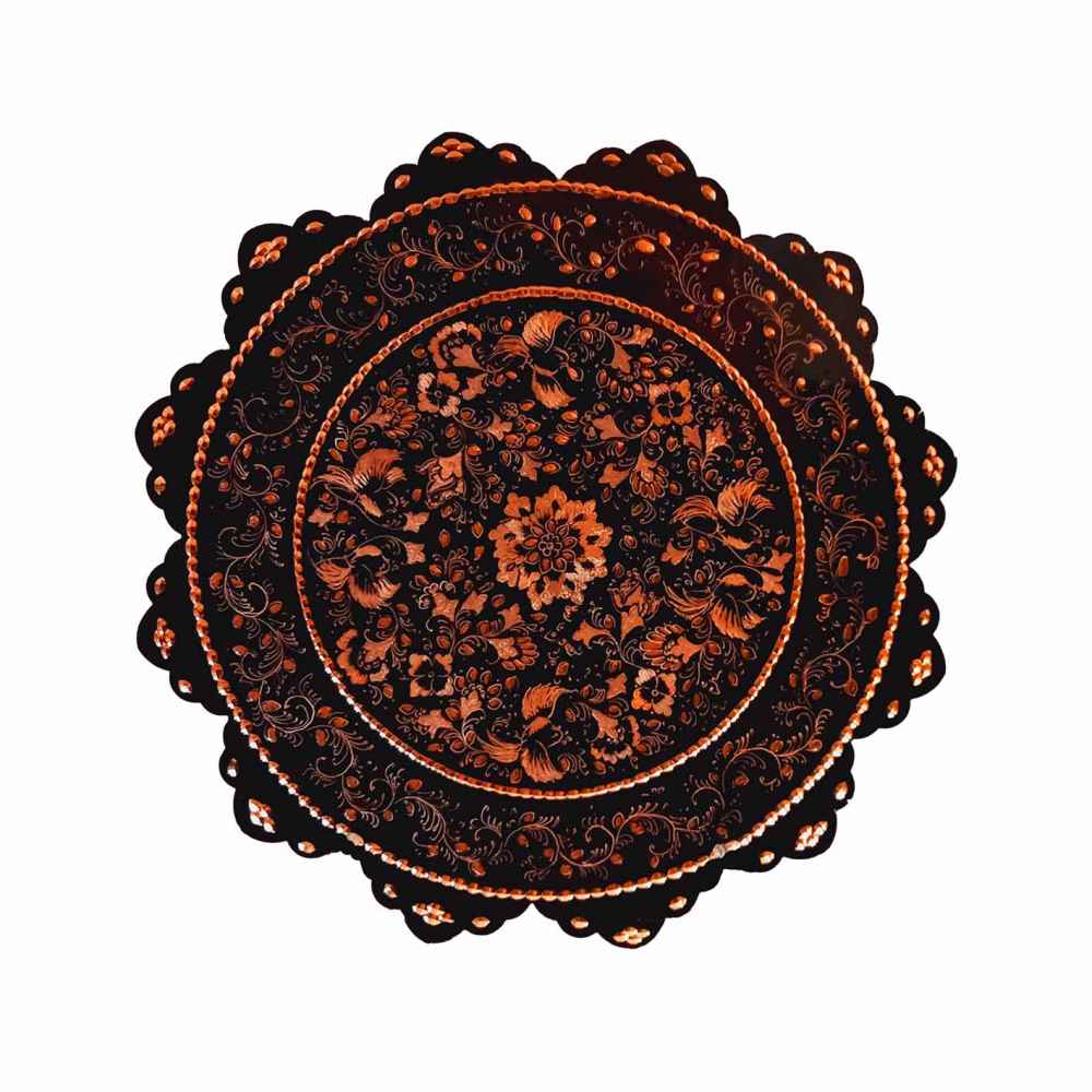 Assiette Décorative Persane en Cuivre Gravée Asil