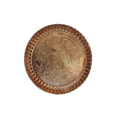 Assiette Décorative Persane en Cuivre Gravée Booteh