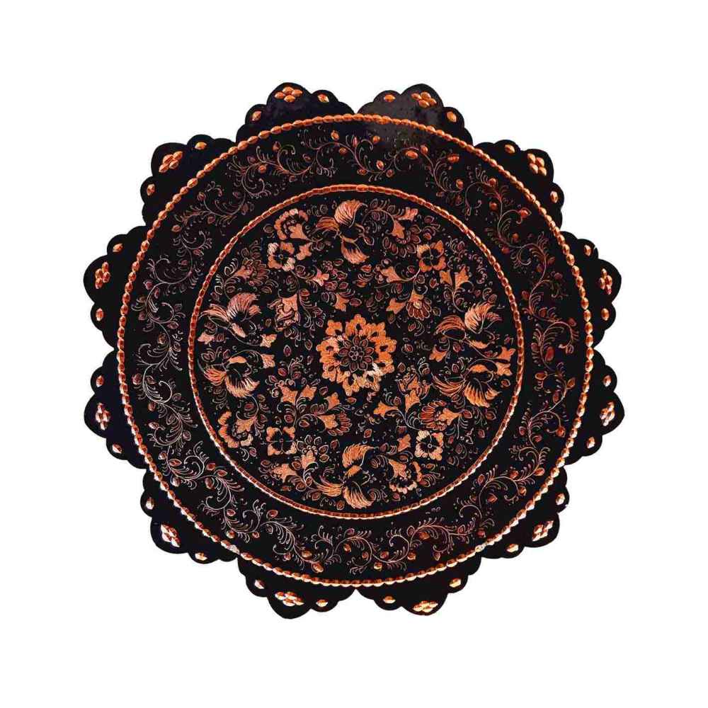 Assiette Décorative Persane en Cuivre Gravée Farima