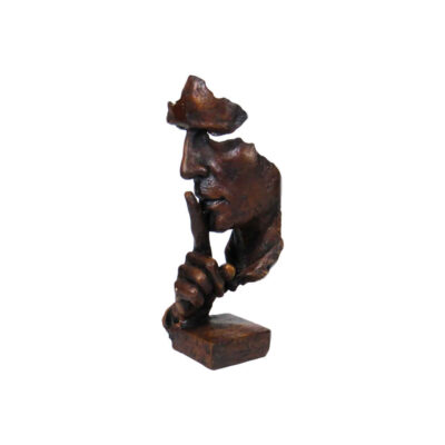 Figurine décorative du silence – Sculpture d’art de méditation sereine
