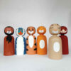 Poupées en Bois au Crochet Fait Main – Animaux de la Jungle | Jouets Artisanaux en Bois