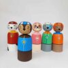Poupées en Bois au Crochet Fait Main – Paw Patrol | Figurines en Bois d'Action Personnalisées