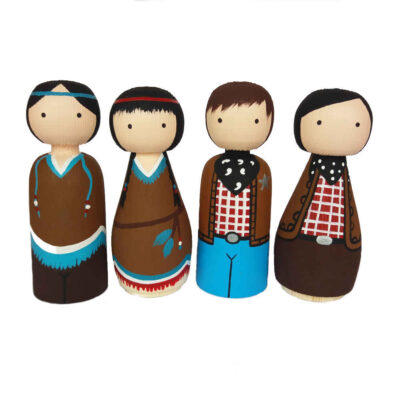 Poupées en Bois au Crochet Fait Main – Sorkh Poost | Jouets Traditionnels en Bois