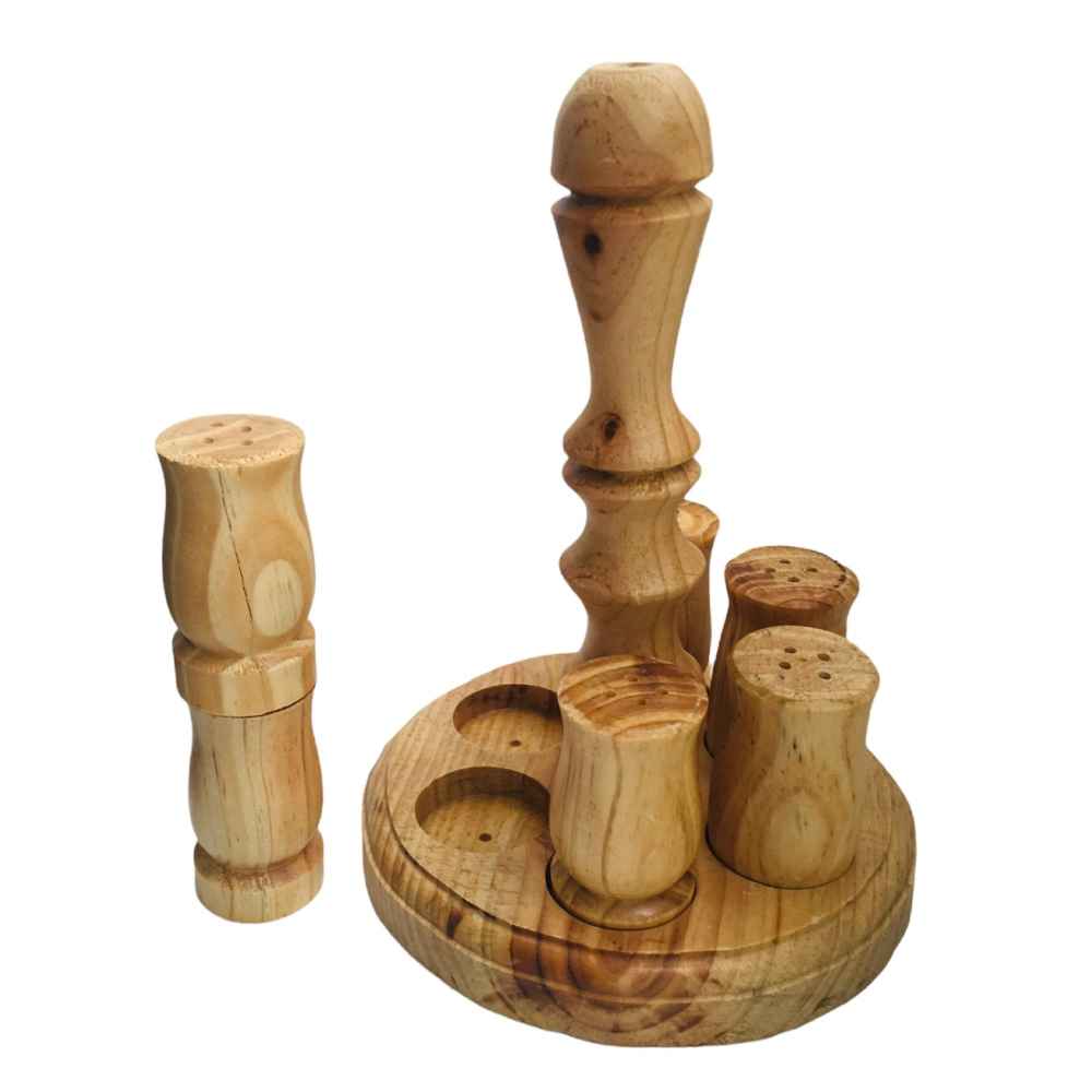 Ensemble de salières et poivrières en bois Haleh