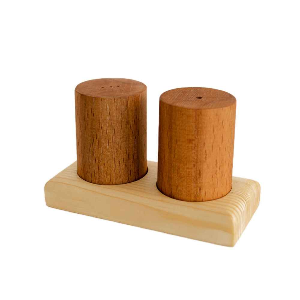 Ensemble de salières et poivrières en bois Sima