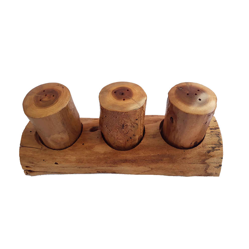 Ensemble de salières et poivrières en bois Yalda