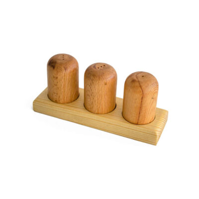 Ensemble de salières et poivrières en bois Yara