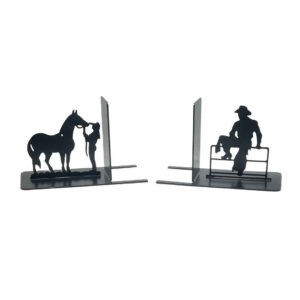 Metal Art Bookend for Shelf with Animal-themed Design Horse