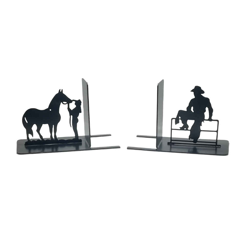 Metal Art Bookend for Shelf with Animal-themed Design Horse