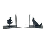 Serre-livres en métal design Petit Chaperon Rouge – touche fantaisiste pour étagères enfants