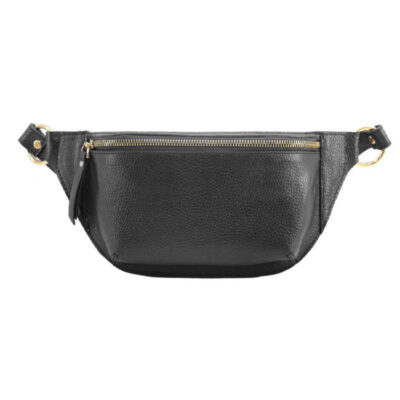 Sac banane en cuir véritable avec ceinture réglable – Élégance féminine