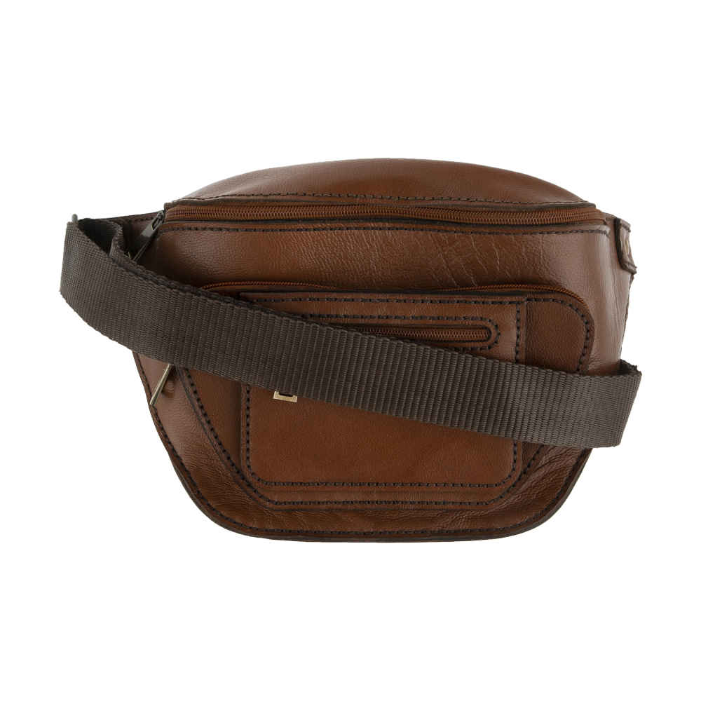 Sac banane en cuir véritable avec ceinture réglable – Élégance masculine